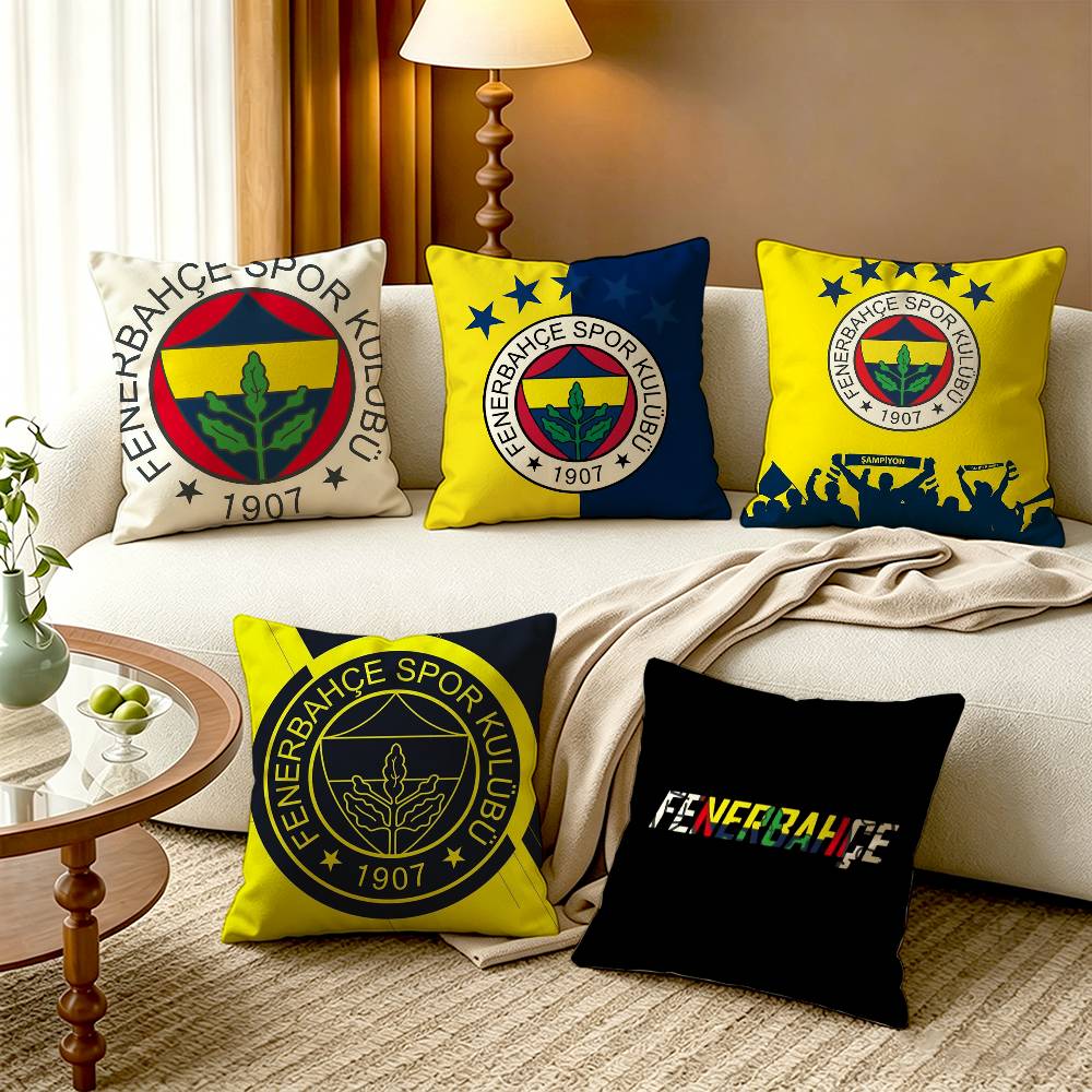 Home Textiles Turkey - T-Türkiye F-Fenerbahce FC Pamuklu Keten Kare