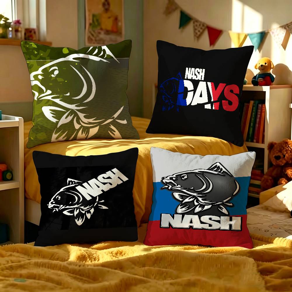 Home Textiles Logo - Nash Balıkçılık Logolu Yastık Kılıfı, Dekoratif