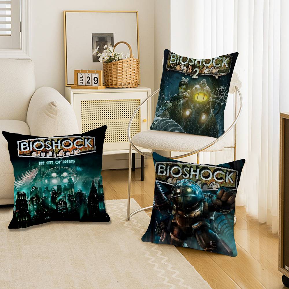 Home Textiles City - B-Bioshock-Rapture Sualtı Şehri Temalı Yastık Kılıfı,