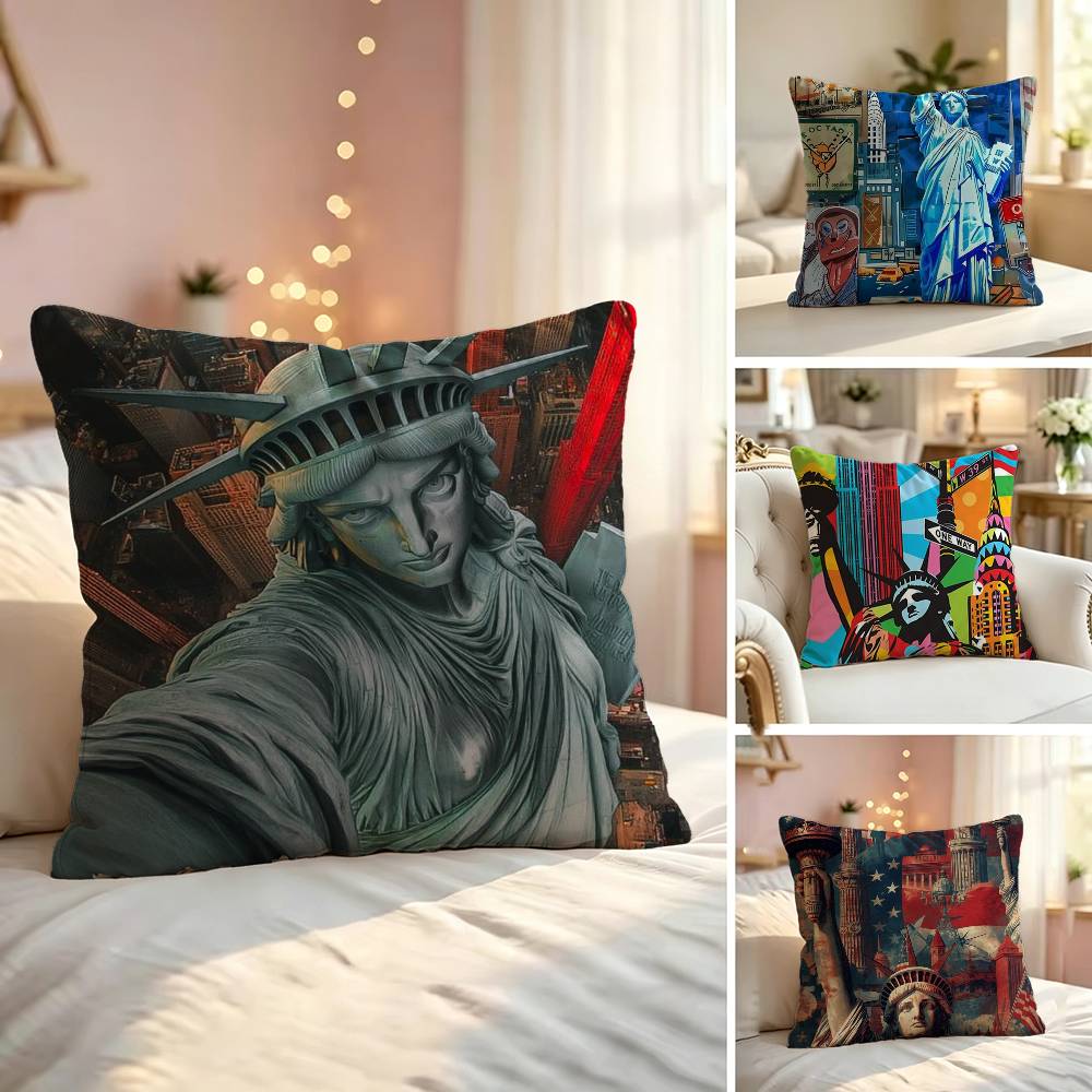 Home Textiles City - New York Şehri Görselli Yastık Kılıfı