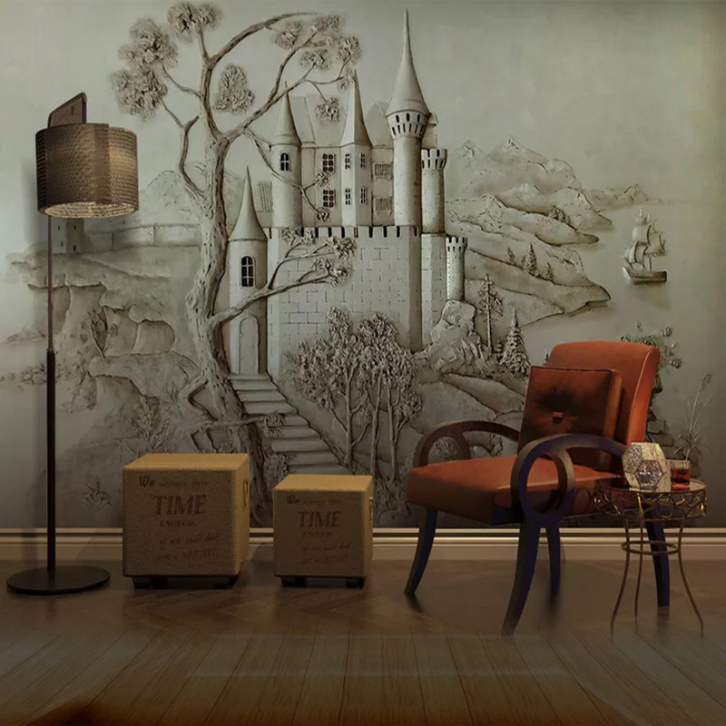 Home Textiles City - 3D Mimari Duvar Resmi Modern Stereo