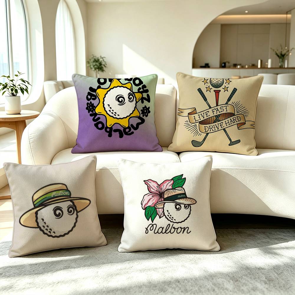 M-Malbon Golf Logolu Kare Çift - Home Textiles Logo incelemesi ve fiyatı