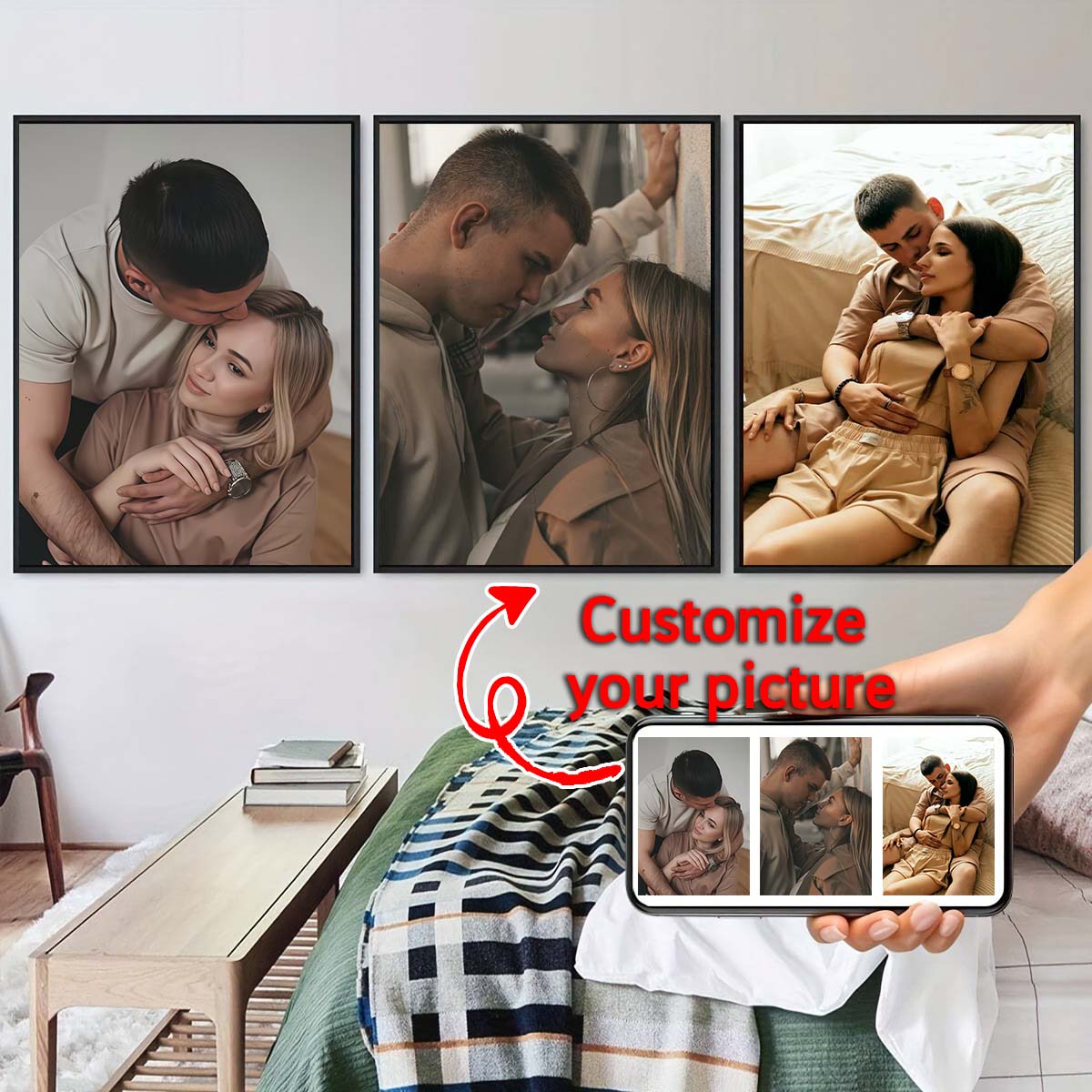 Üçlü Tablo - 2D Özel Fotoğraf  - Textiles For Home incelemesi ve fiyatı