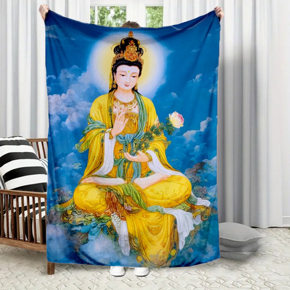 Guanyin Bodhisattva baskılı fl - Home Textiles Images incelemesi ve fiyatı