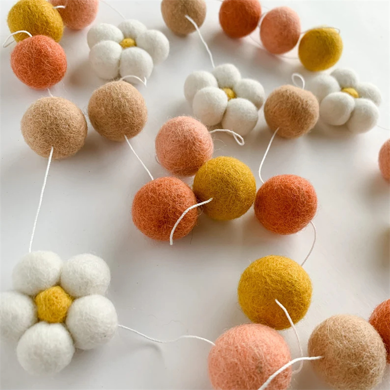 Yün Keçe Topları Papatya Çiçeğ - Home Textiles & Furnishings incelemesi ve fiyatı