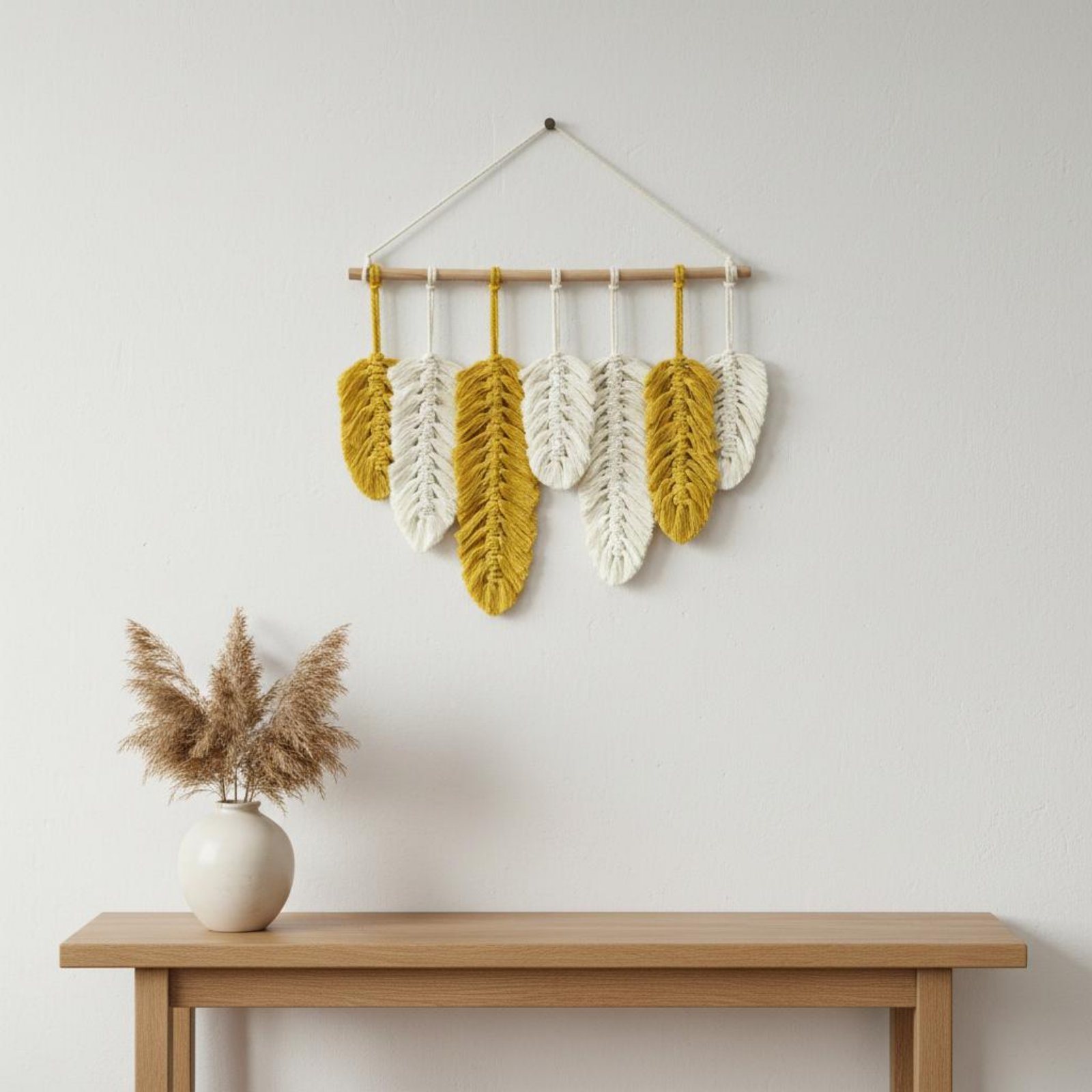 Makrome Tüy Duvar Süsü El Yapı - Home Textiles & Furnishings incelemesi ve fiyatı