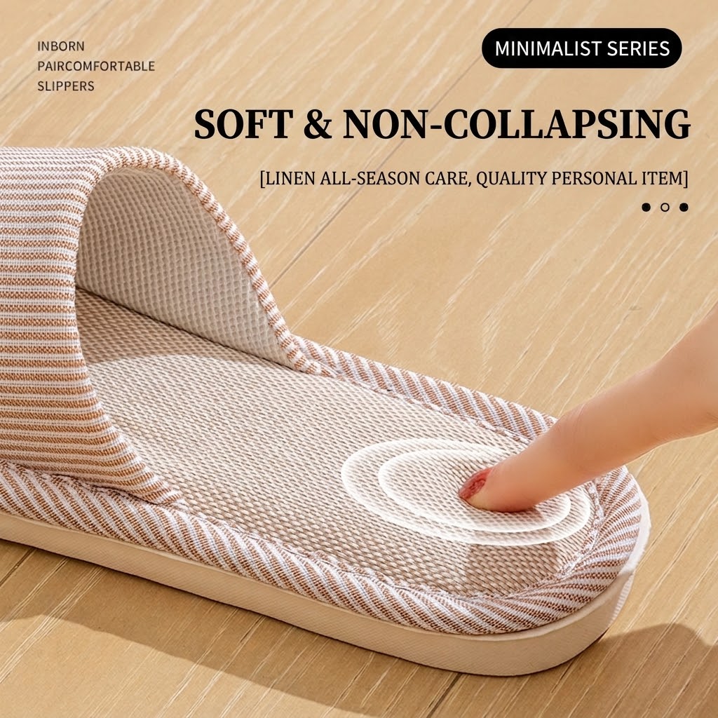Nefes Alabilen Keten Terlik Ka - Textiles For Home incelemesi ve fiyatı